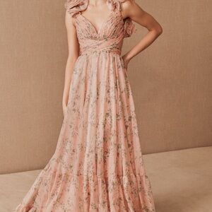 Mac Duggal Indy A-Line Ruffle back Gown for Weddings